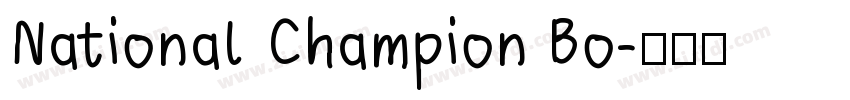 National Champion Bo字体转换